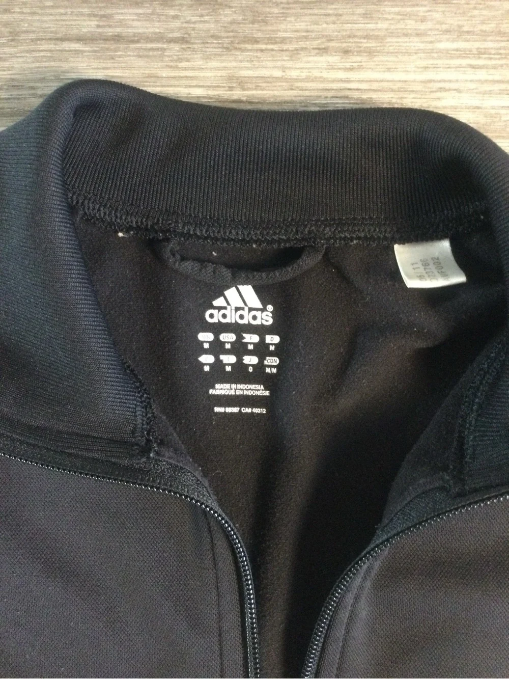 Adidas Youth Girls Full-Zip Training Jacket with White Stripes